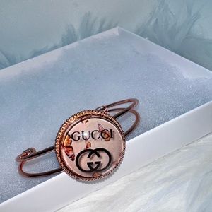 Rose gold bangle bracelet